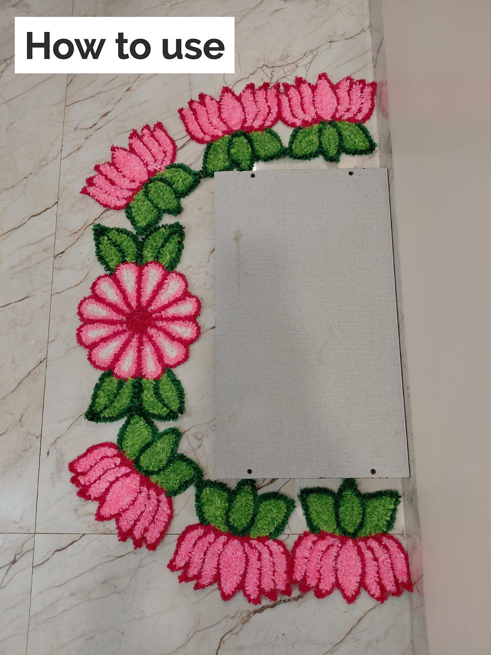 Thumbnail: Lotus Rangoli - Woollen - 1 Piece