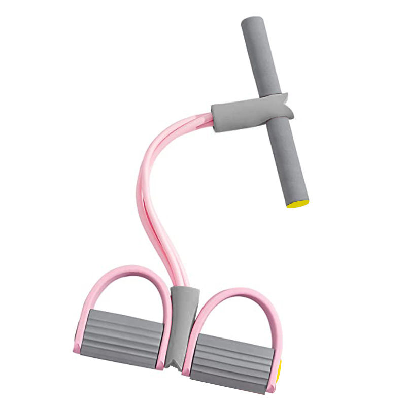 Thumbnail: Resistance Bands 4-Tube Yoga Pedal Puller Resistance Band Elastic Pull Rope Fitn