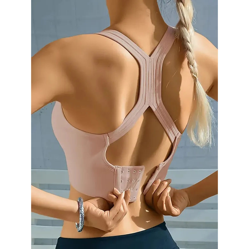 Thumbnail: Sports Seamless Comfy & Breathable Push Up Yoga Tank Bra@W4