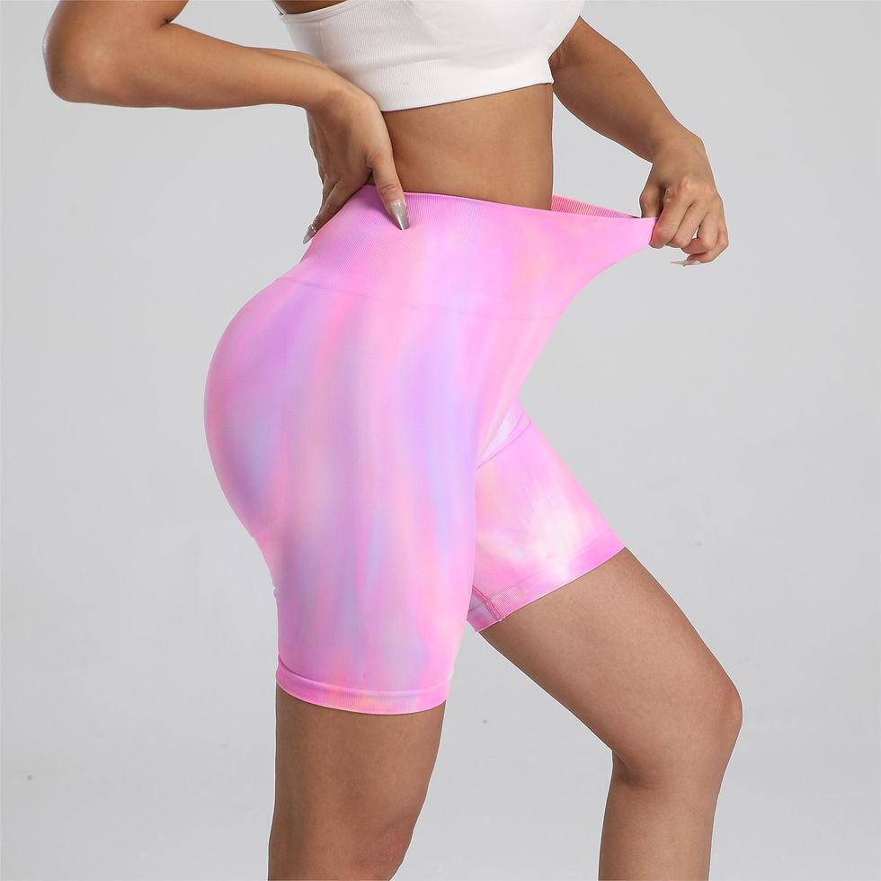 Thumbnail: Women Tie Dye Gym Leggings Seamless Push Up Tights Training Pants Scrunch Sports