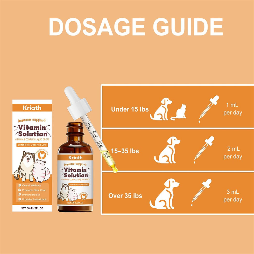 Thumbnail: 60ml Vitamins B Complex For Dogs Cats Immune Support Pet Body Care Drop Natural 