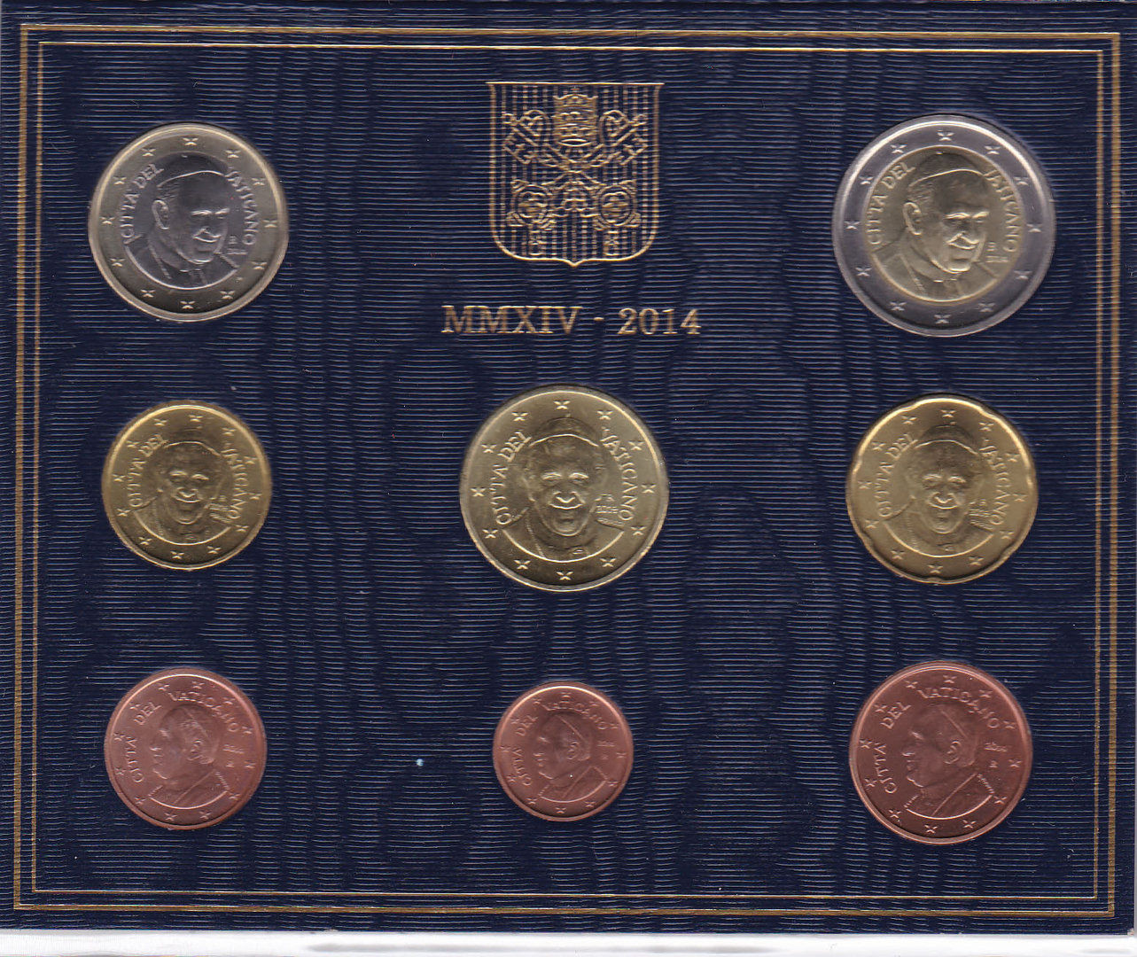 Kursmünzensatz 2014 Kompletter Satz 3,88 Euro Papst Franziskus