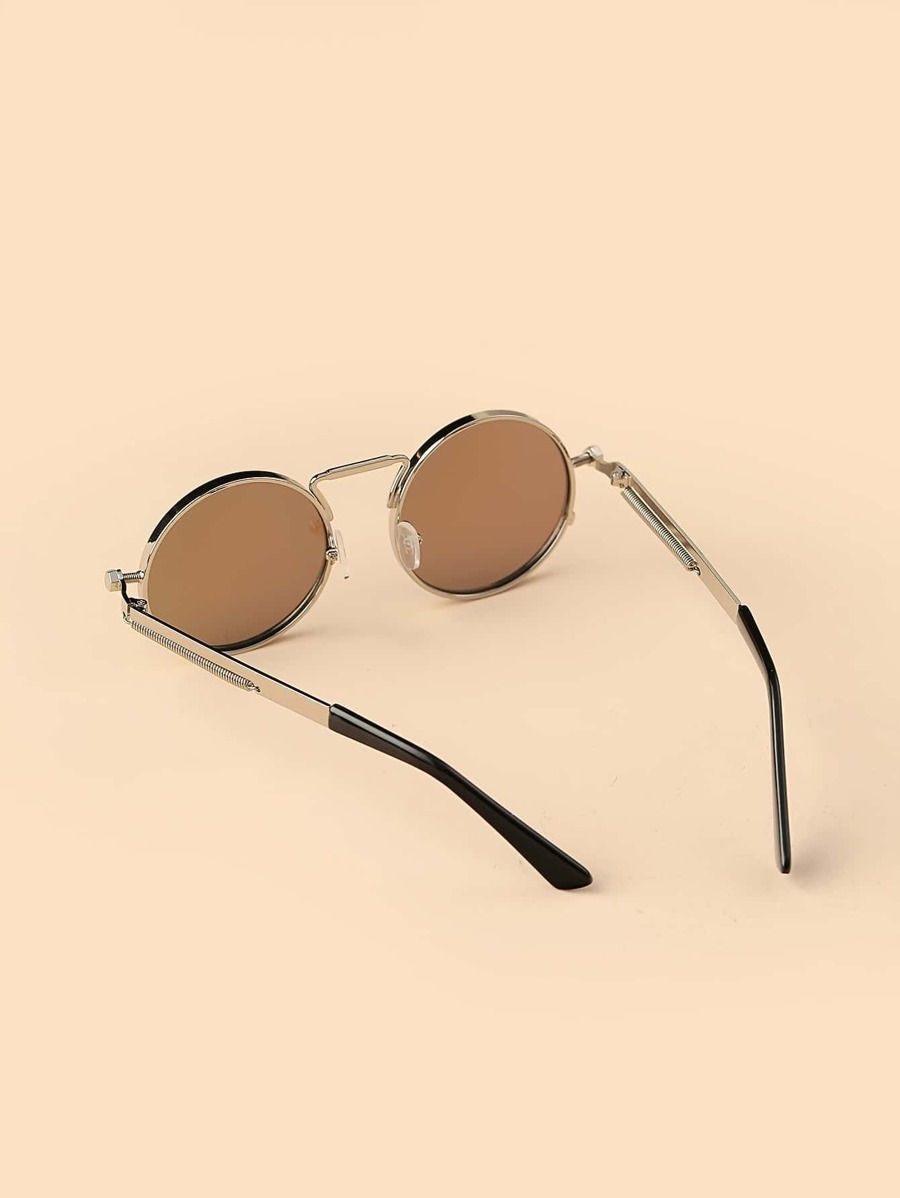 Thumbnail: Men Top Bar, Round Frame Sunglasses
