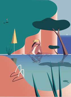 Illustration affiche pour le club med