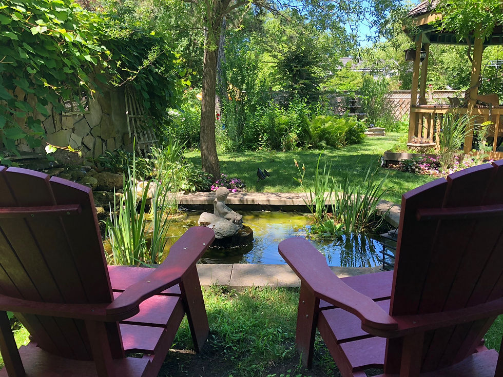 One of many garden sitting venues