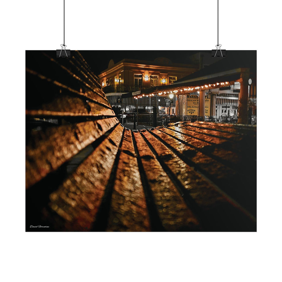 Thumbnail: Golden Iron Bench, French Market, New Orleans.