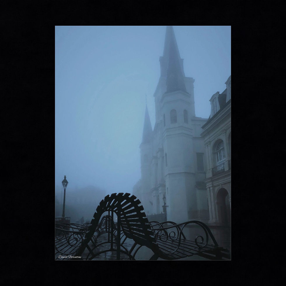 Poster: "The Originals" Memorial bench, Jackson Square, New Orleans.