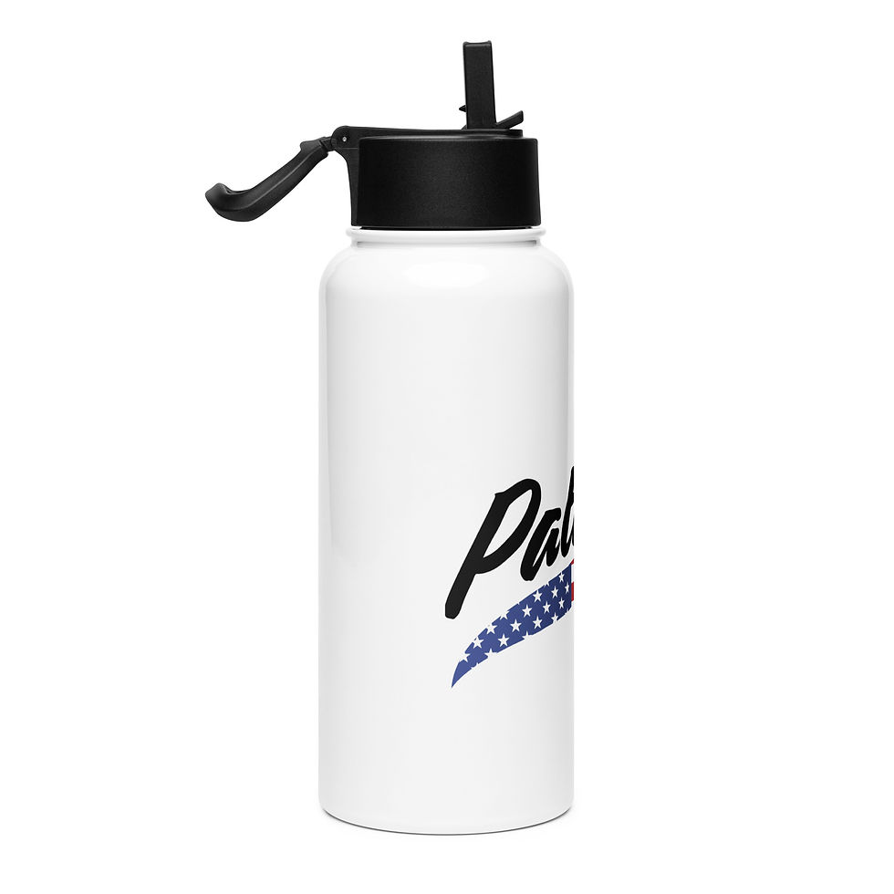 Thumbnail: CV Patriots Stainless steel water bottle with a straw lid