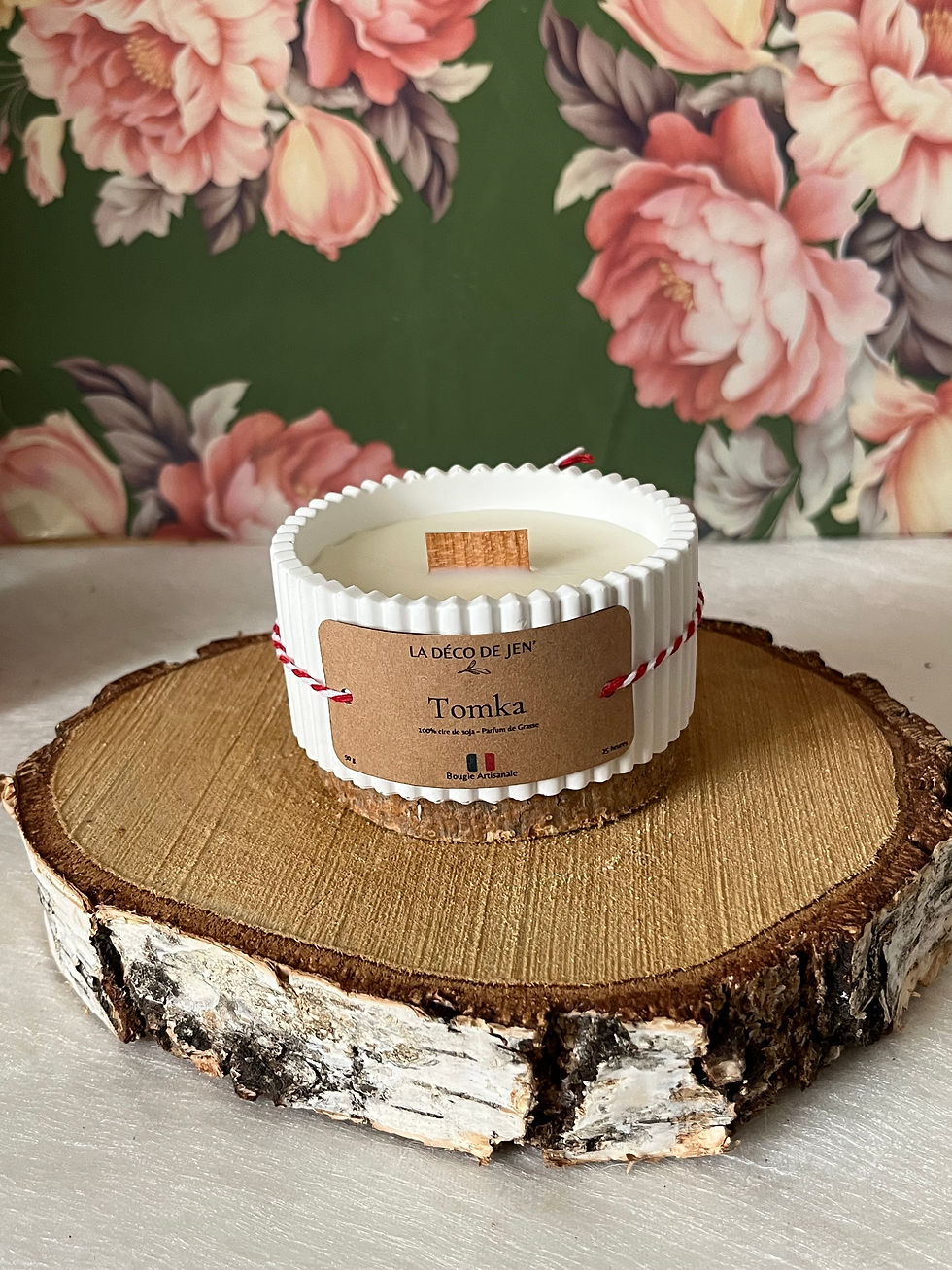 Bougie parfumée tonka pot fait main