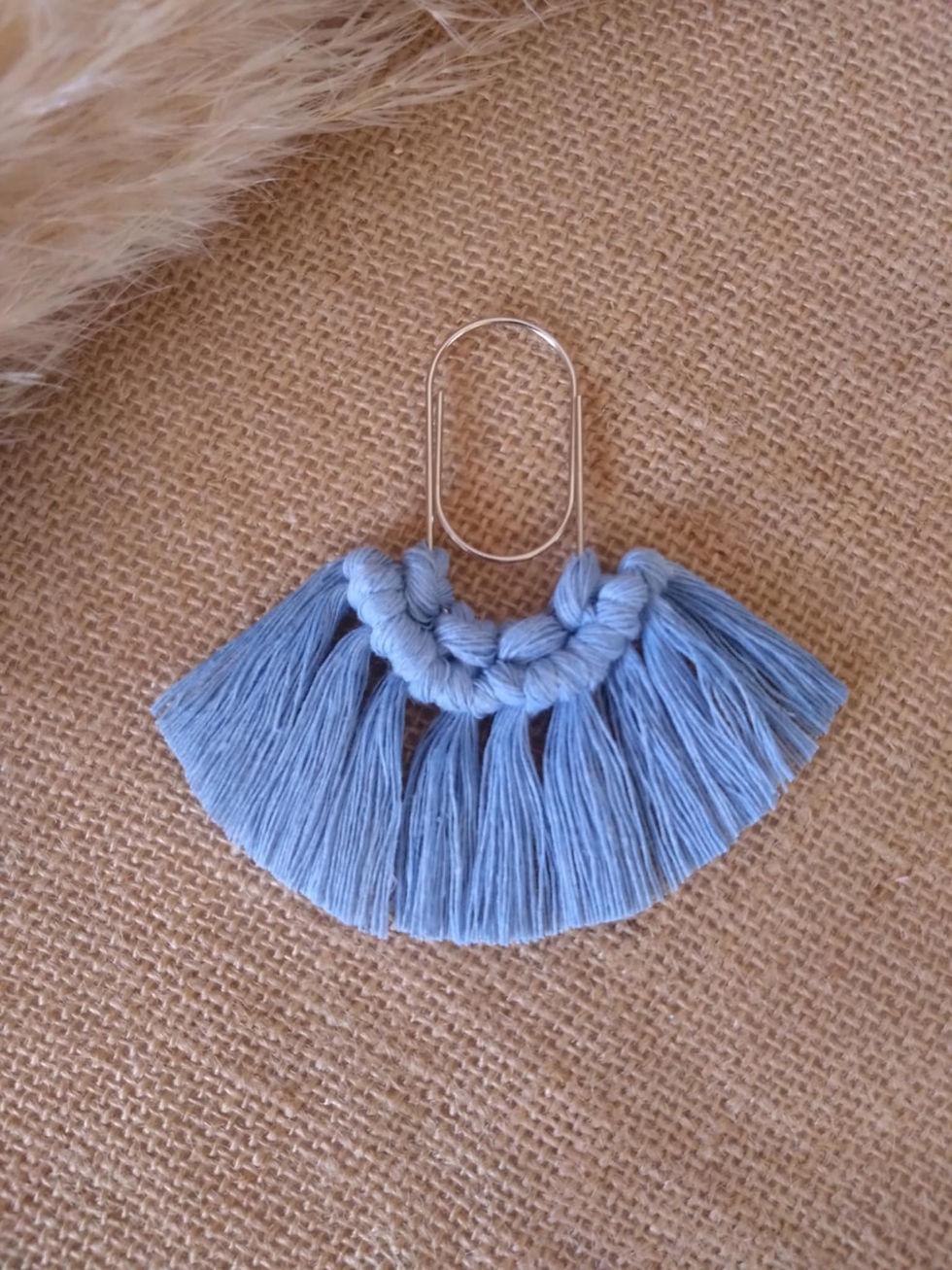 Miniature : Marque-Page Macramé bleu