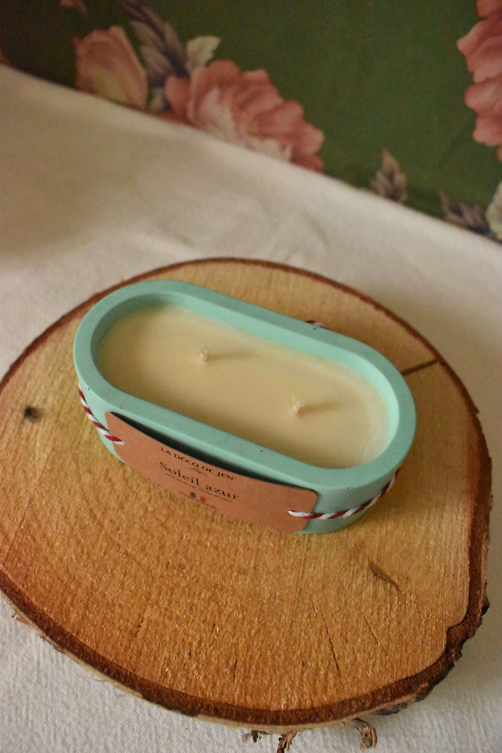 Miniature : Bougie parfumée Soleil azur pot fait main