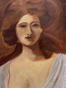 Color study of George Romney’s Lady Hamilton as Circe.
