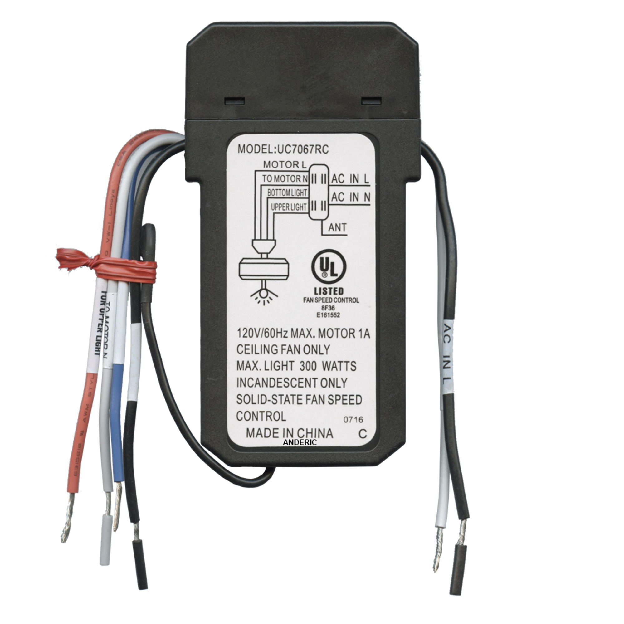 Uc7067gmrx Replacement Ceiling Fan Receiver Anderic