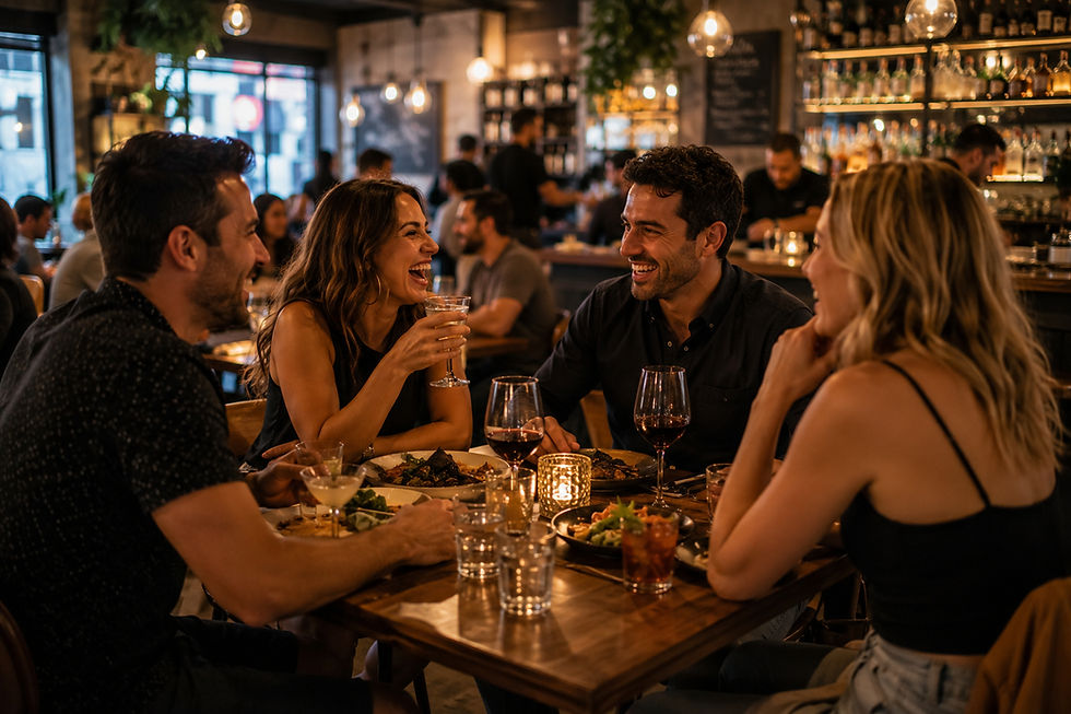 people dining at a restaurant