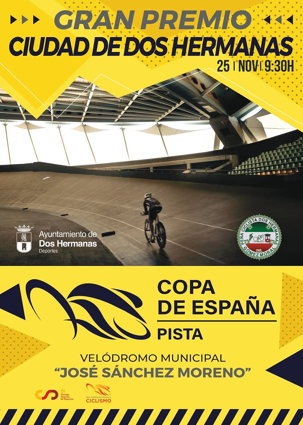 Cartel del 1ª Prueba de la Copa de España de Ciclismo en Pista Junior y Cadete 2024