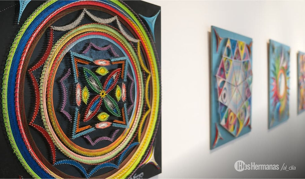 Varias creaciones de la Exposición de Hiloramas