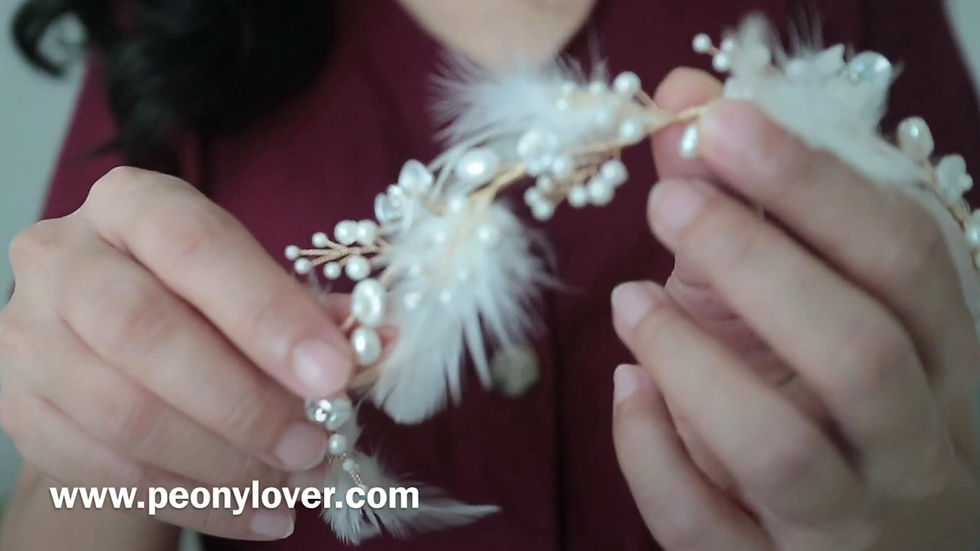 Thumbnail: ANGEL | Feather Bridal Hair Vine