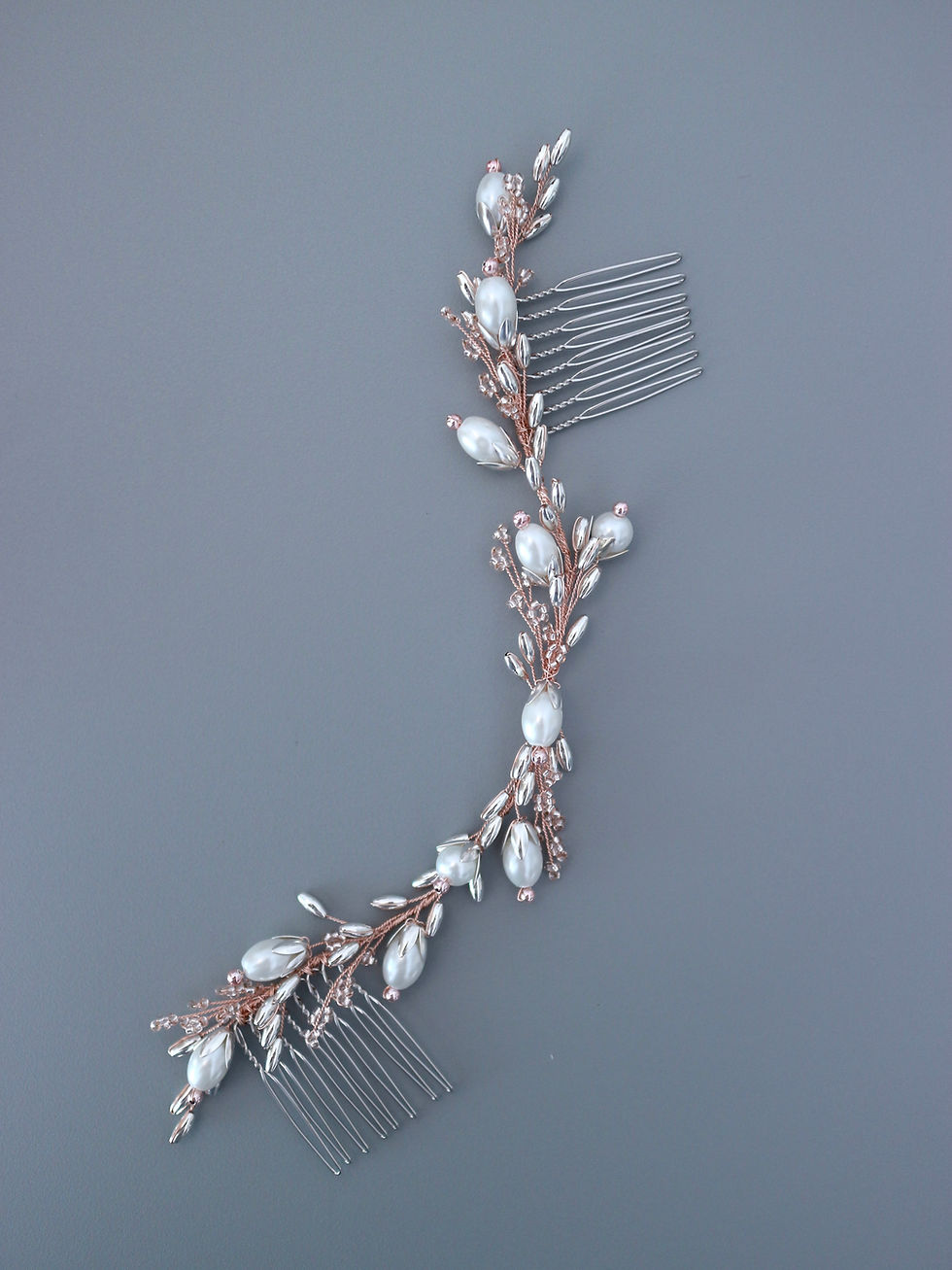 Thumbnail: MILLER | Bride White Pearl Hair Vine