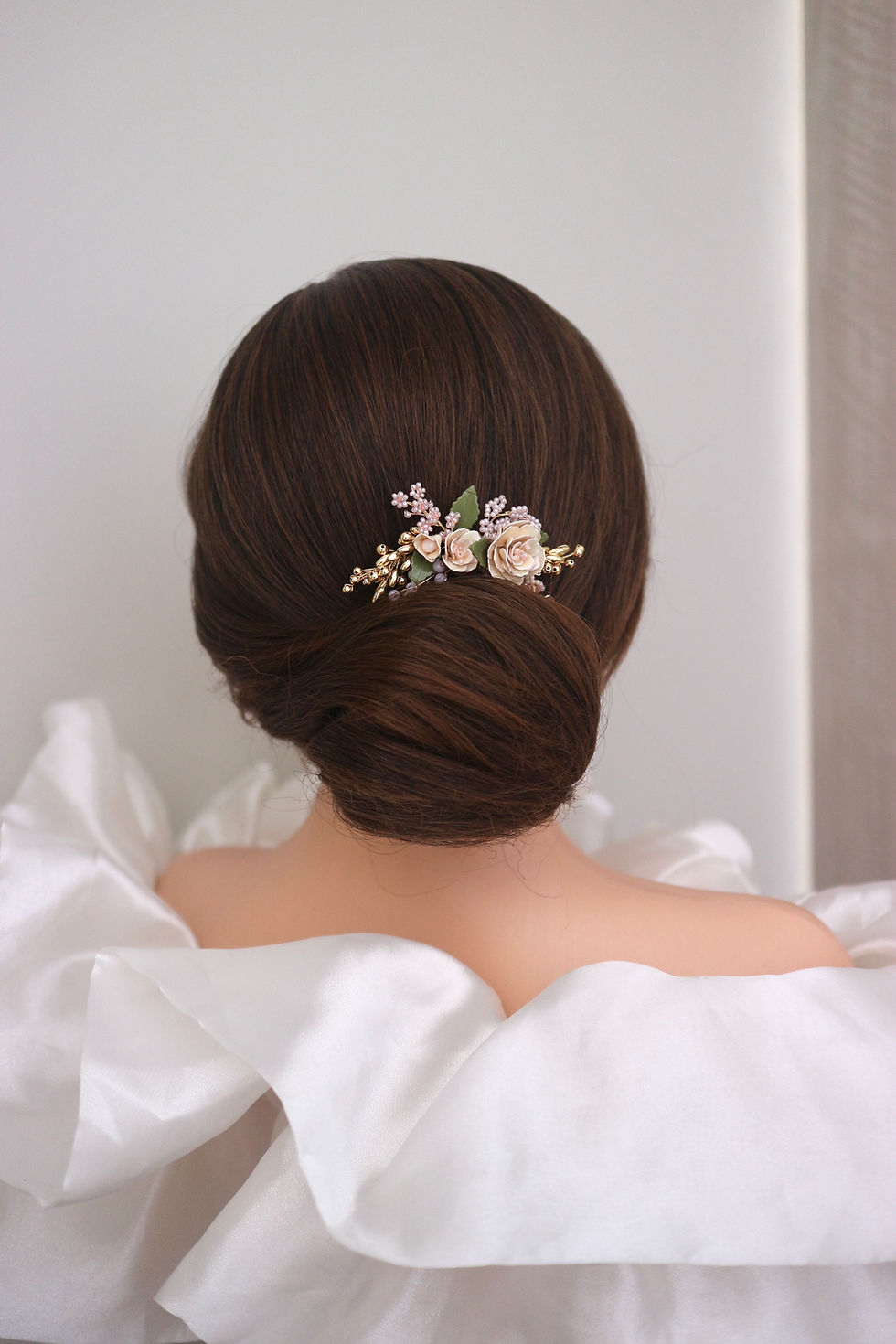 Thumbnail: Blush Gold Bridal Hair Pin | PETUNIA - Small