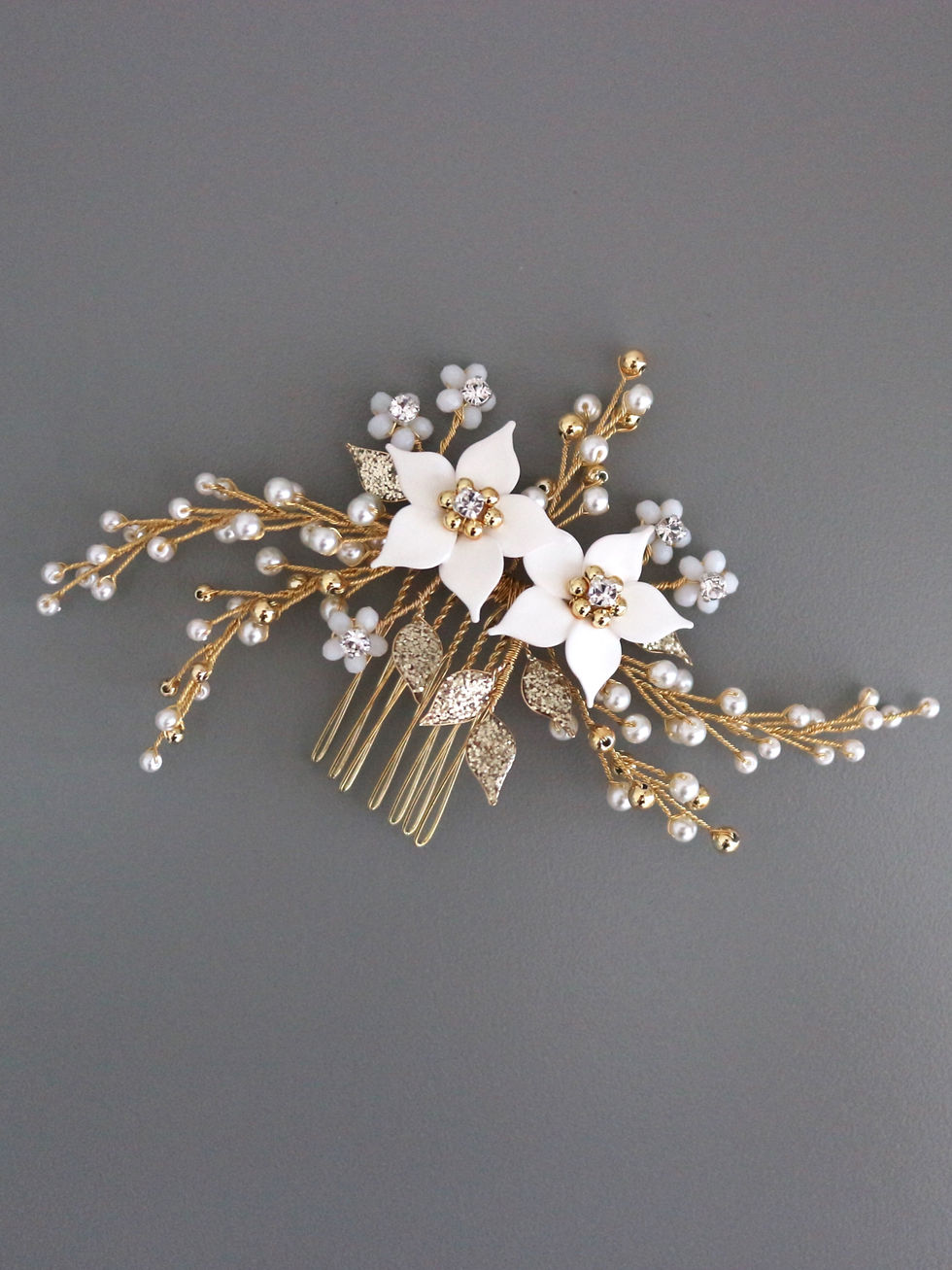 Thumbnail: Flower Pearl Hair Comb | VERA