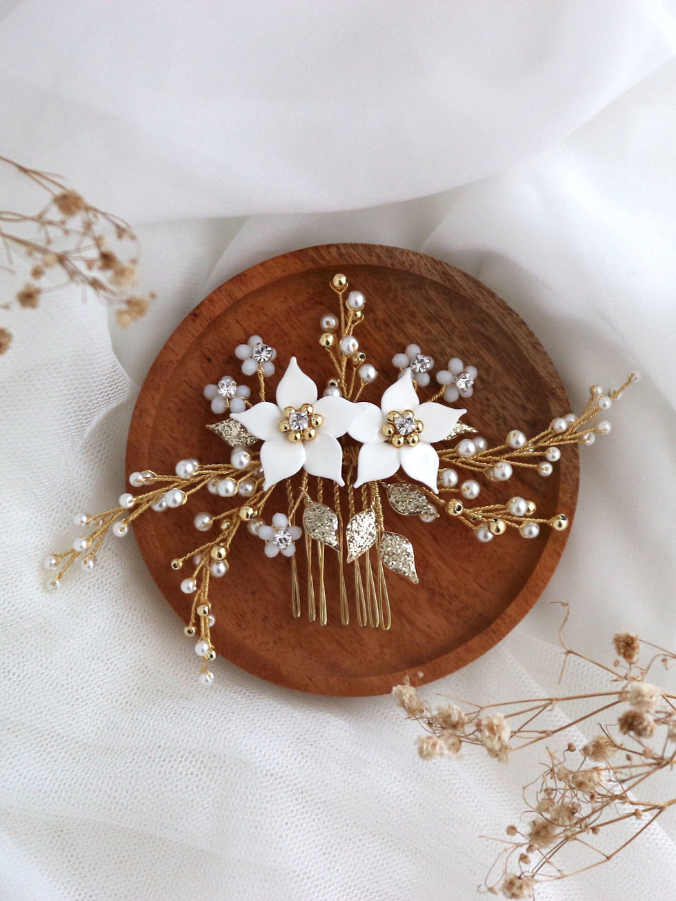 Thumbnail: Flower Pearl Hair Comb | VERA