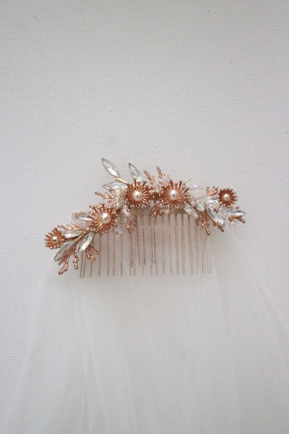 Thumbnail: Crystal Bridal Headpiece & Veil SET | EDITH