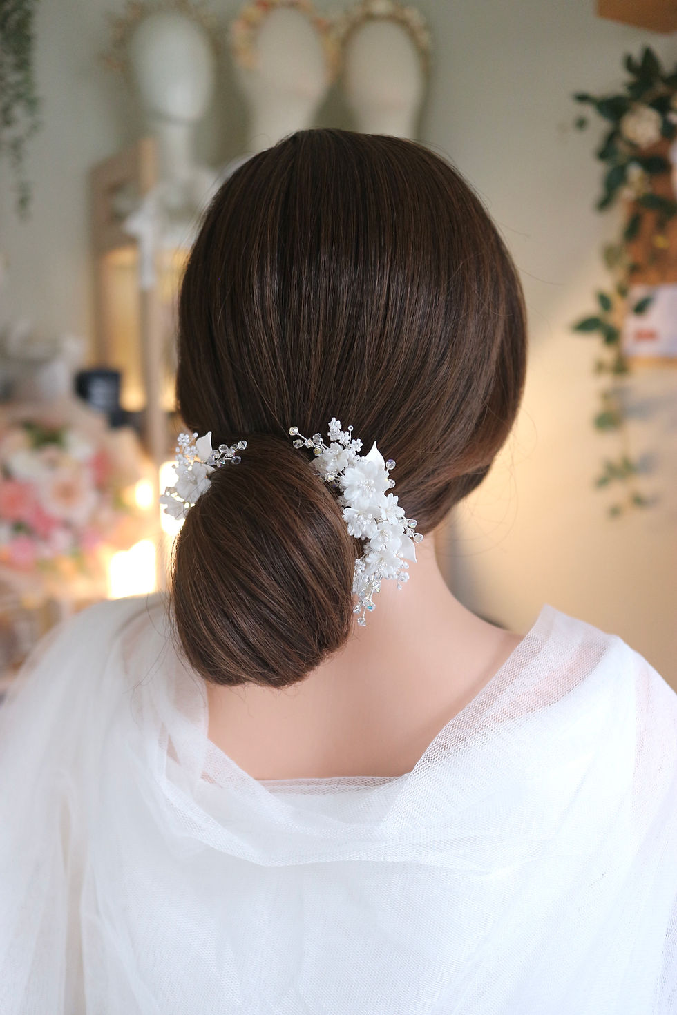 Thumbnail: Cherry Blossoms Wedding Hair PieceSet of 2 | CHERIES