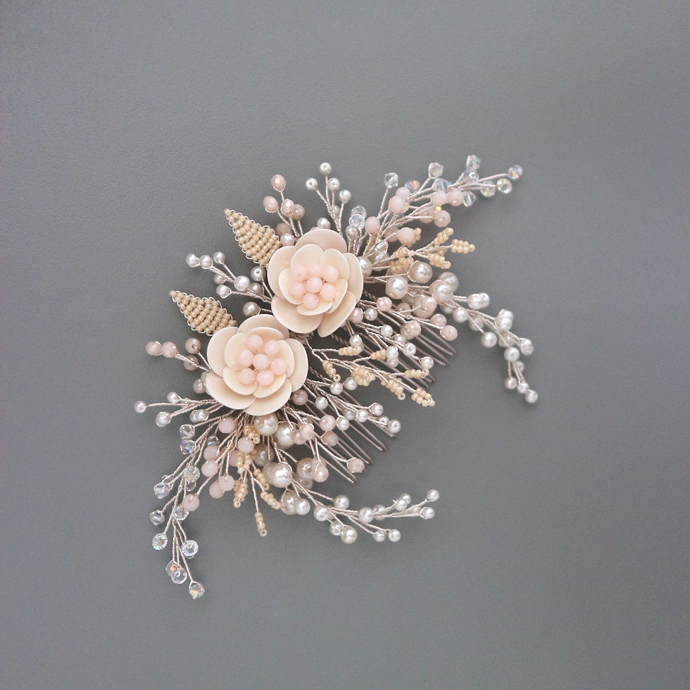 Thumbnail: VANNESA | Round Flower Wedding Hair Accessories