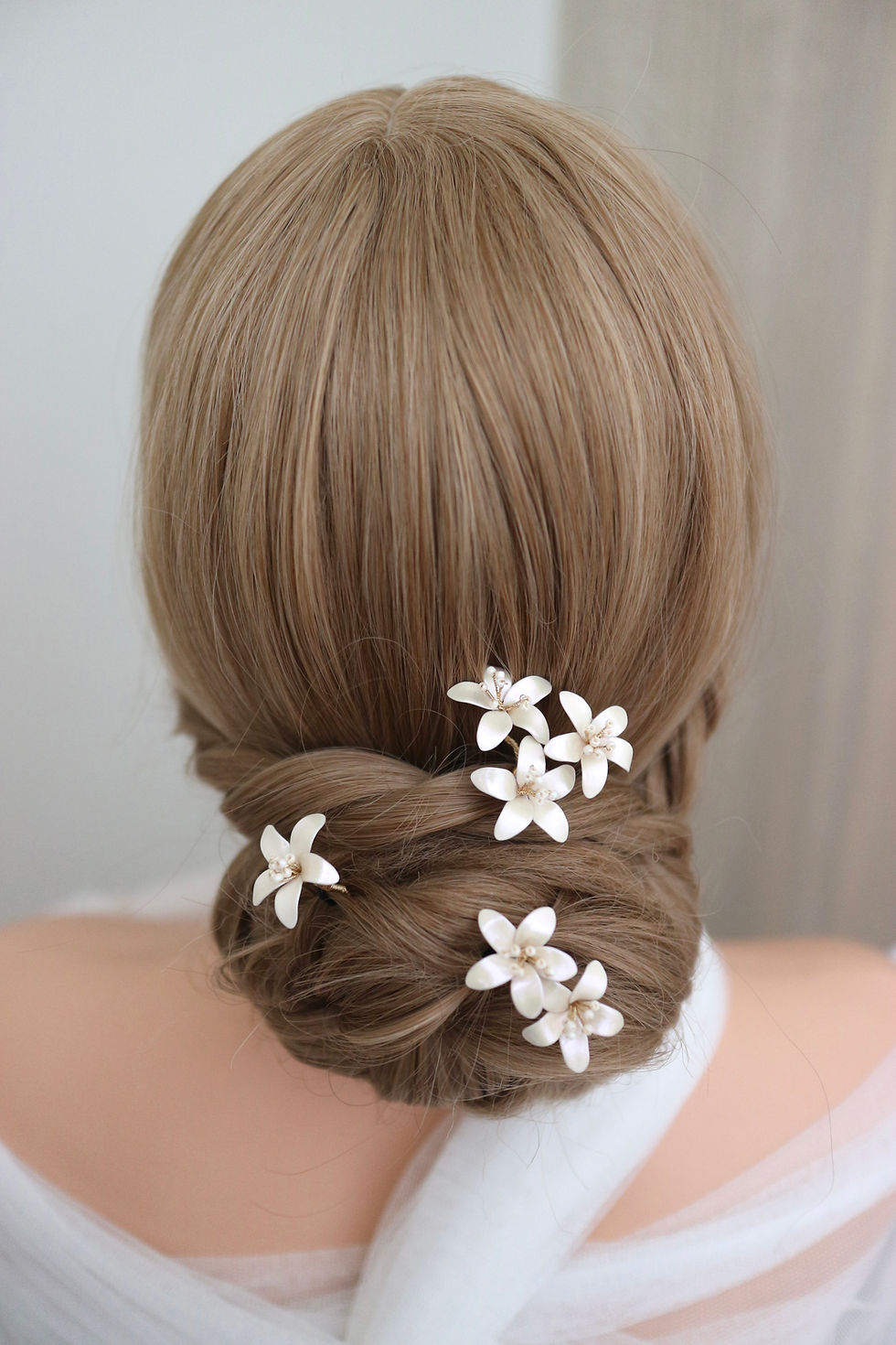 Thumbnail: Cluster Floral Bridal Hair Pins Set of 3pcs | AMARA