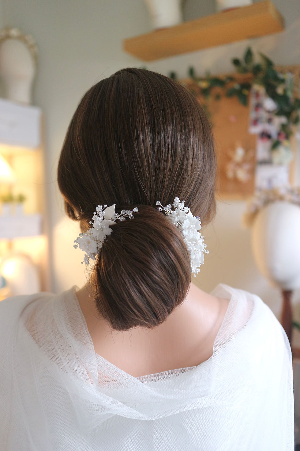 Thumbnail: Cherry Blossoms Wedding Hair PieceSet of 2 | CHERIES