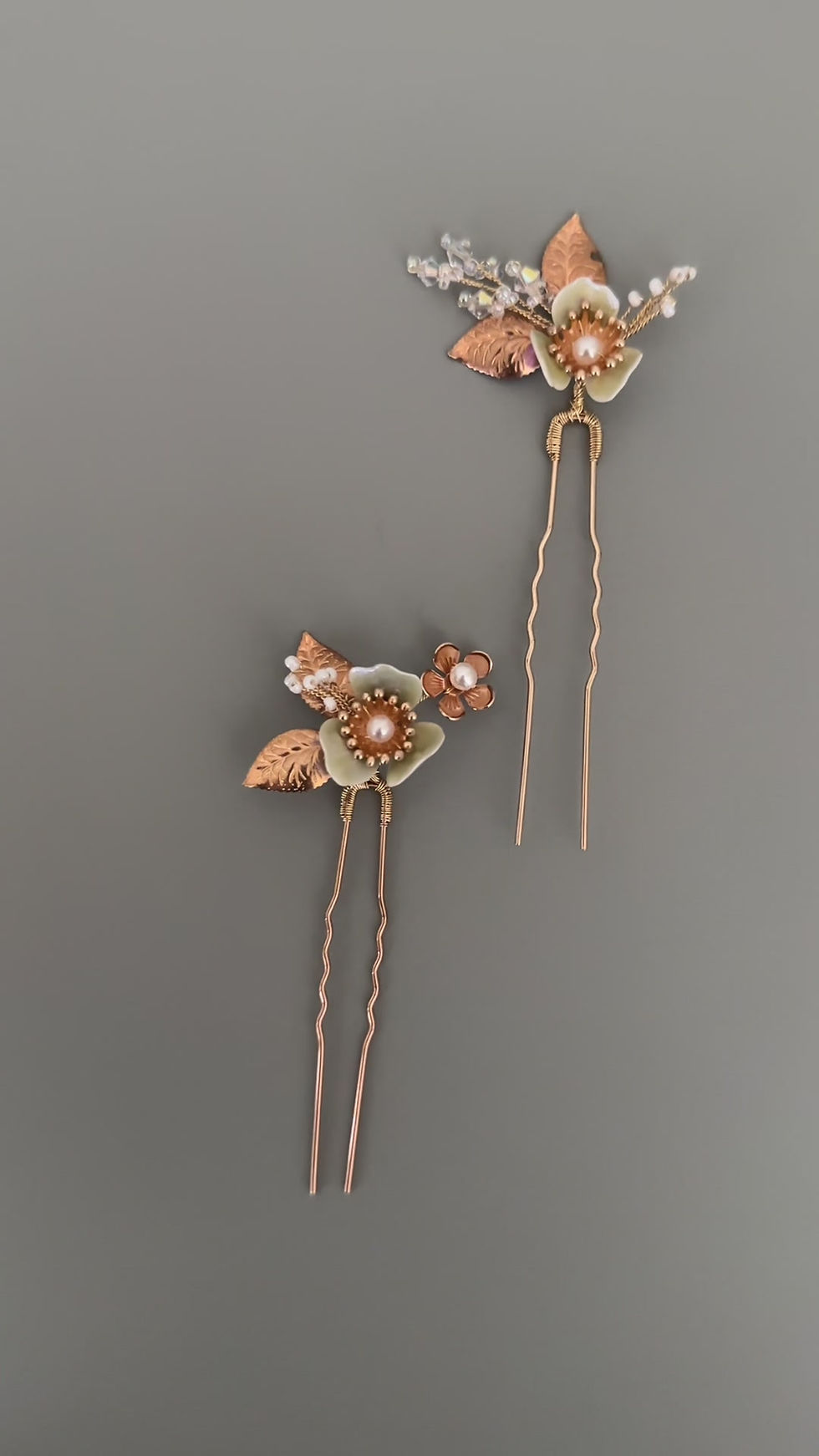 Thumbnail: BLUEBELL (Pins) | Blue Flower Bridal Hair Comb
