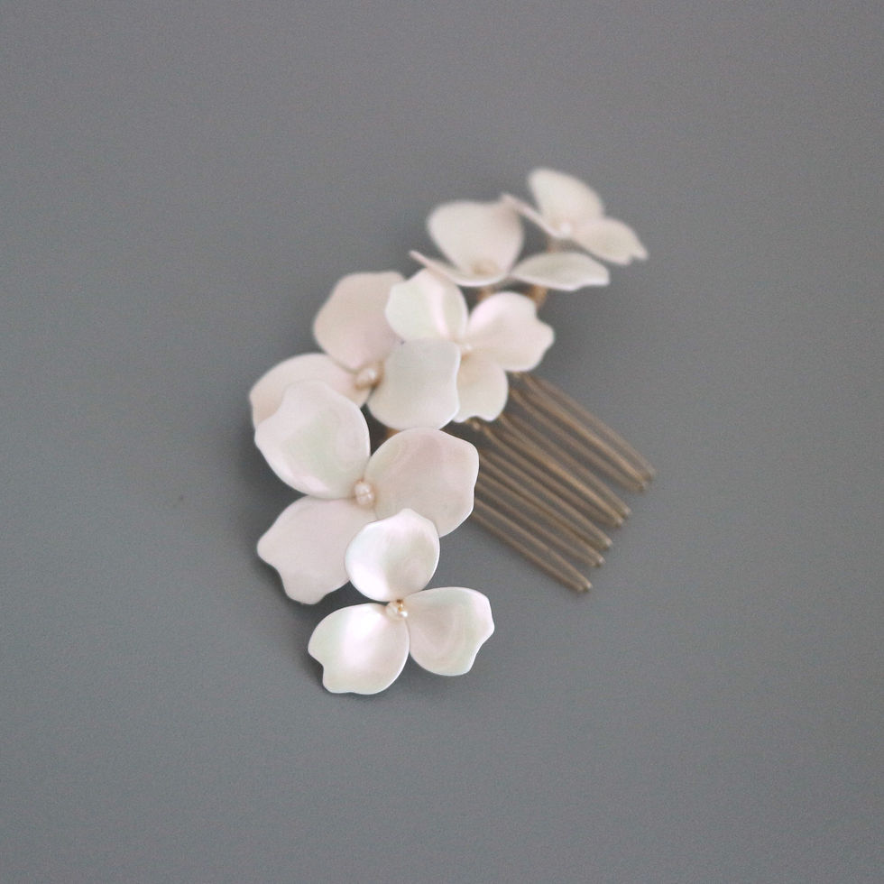 Thumbnail: NEMESIS Large | Flower Wedding Headpiece