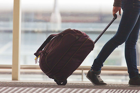 Suitcase on wheels