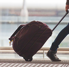 Viajero con equipaje