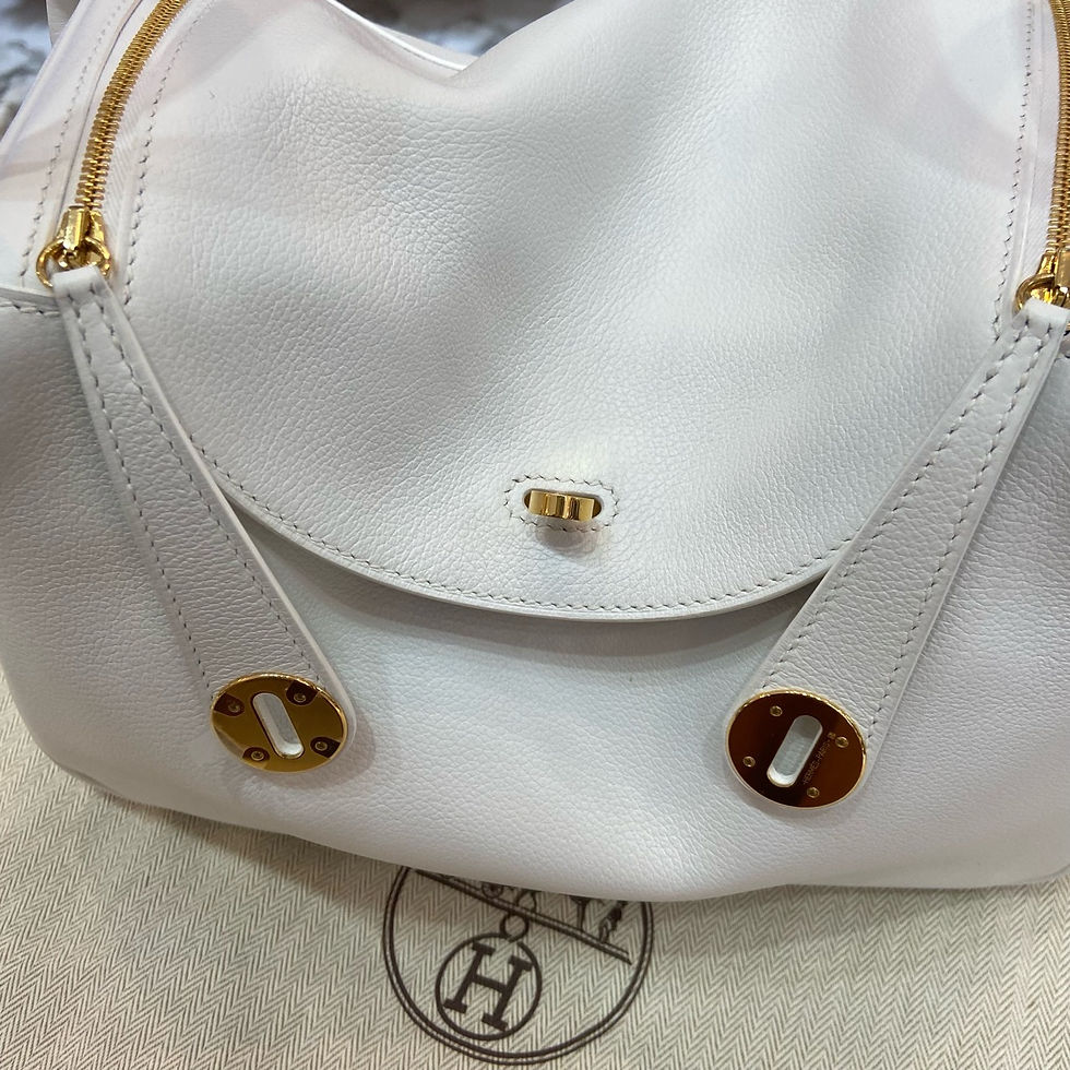 サムネイル： Hermès / エルメス リンディ26 ホワイト × ゴールド金具 エヴァーカラー B刻