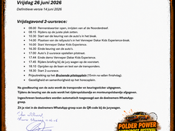 🗓️ De officiële deelnemersplANNING IS BEKEND!