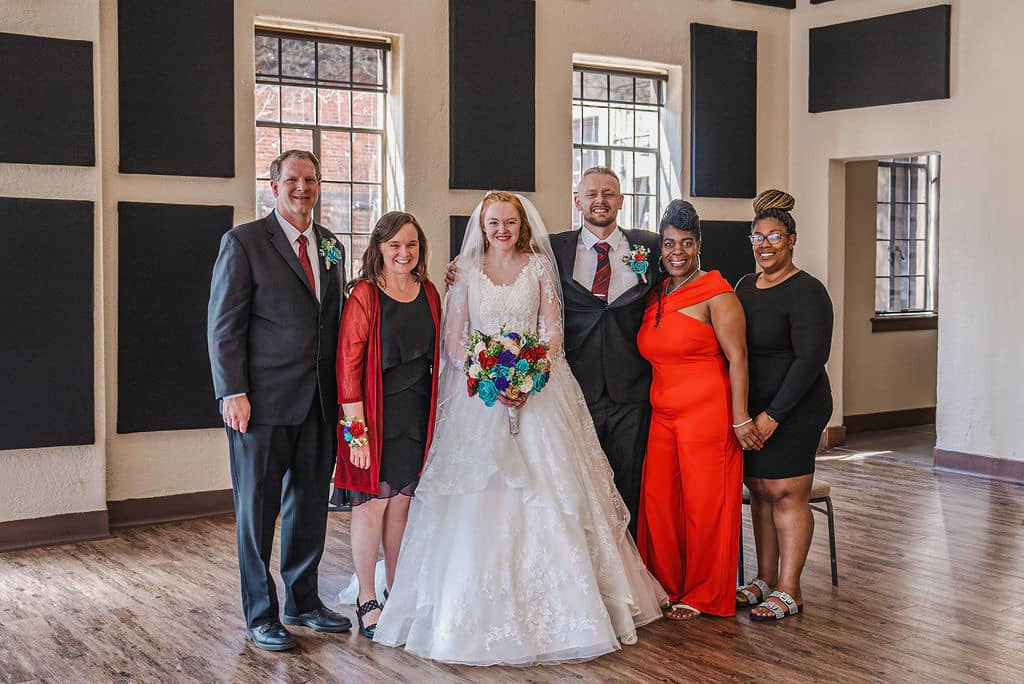 Truitt Davis wedding photo with Shawntell Young and daughter