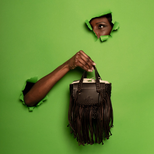 トートバッグ CUBA LAB SS25 CUBA LAB Bags.. (8056420208795 EBONY) HABANERA FRINGES - EBONY | CubaLab