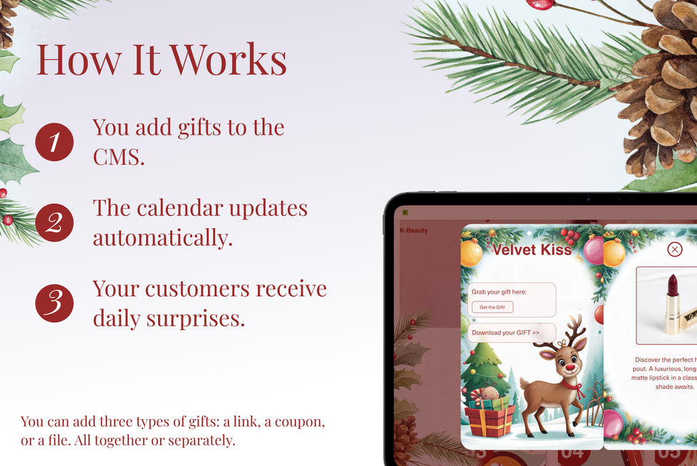 Advent Calendar 2025 Wix Template