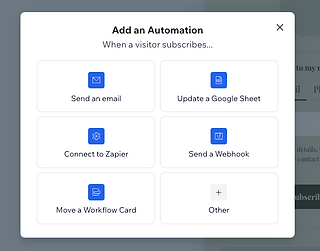 The types of automations in Hopp