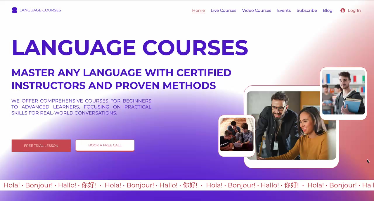 The Ultimate Wix Studio Template for Language Schools: An All-in-One Platform for Online Courses, Bookings, and Growth