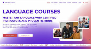 A professional and elegant template designed specifically for language schools, online courses, and educational platforms