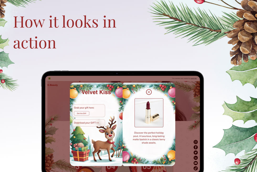 Advent Calendar 2025 Wix Template