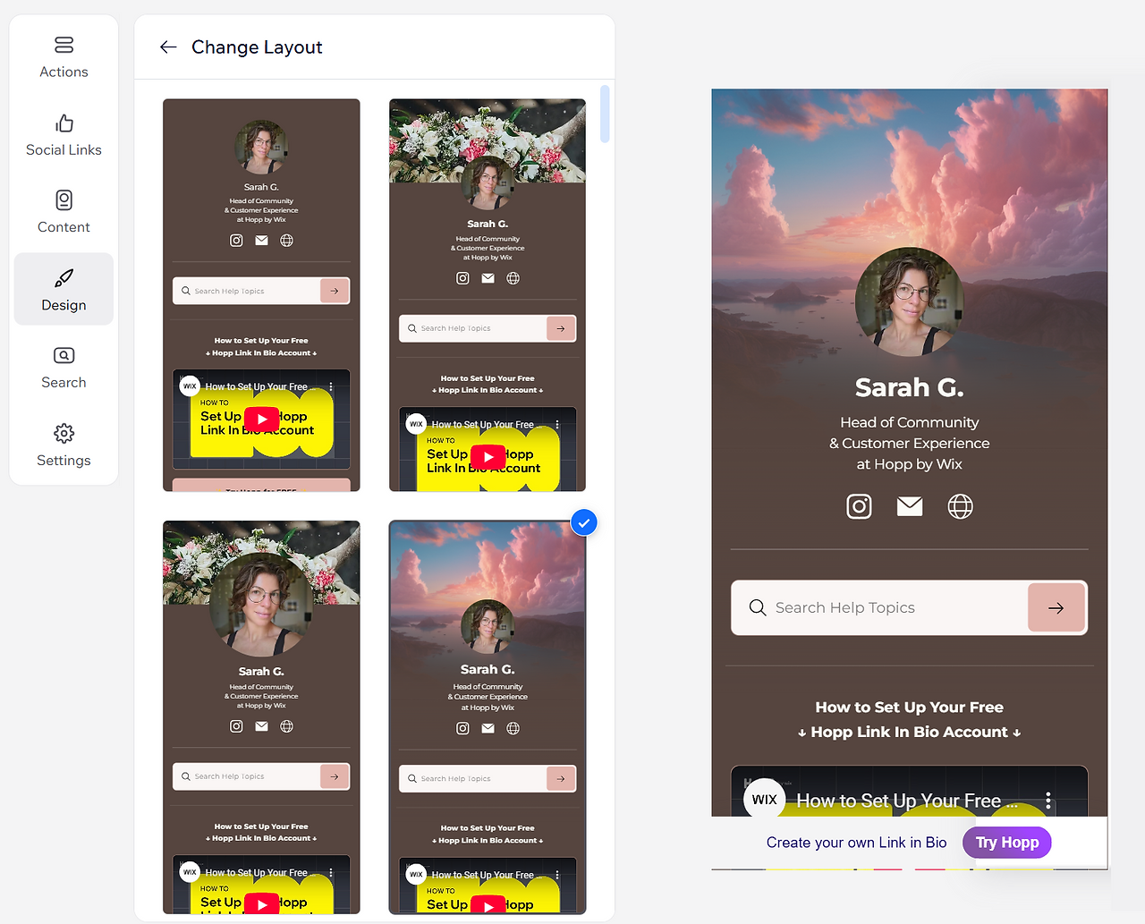 Customizing your Instant Pages in Hopp