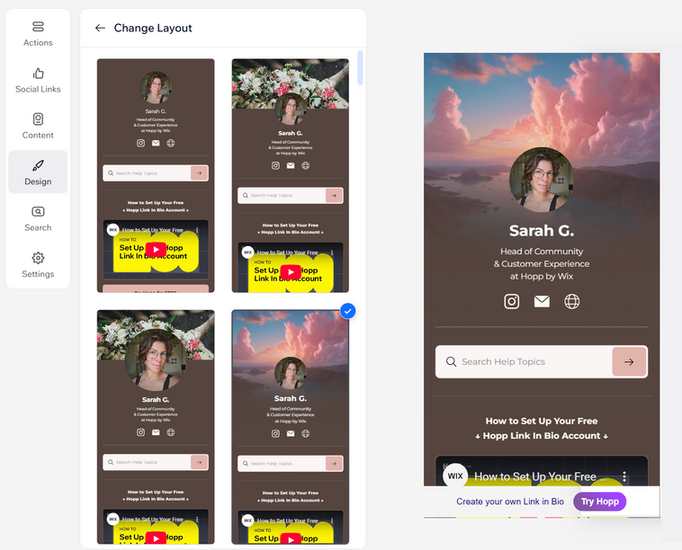 Customizing your Instant Pages in Hopp