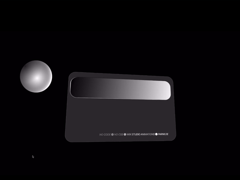 Pseudo 3D Interactive Element with created Wix Studio Mouse Effects.