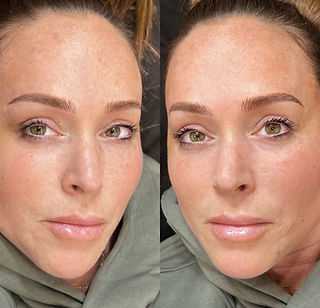 Before and after combo brows microblading and soft shading by Artistic Beauty Permanent Makeup