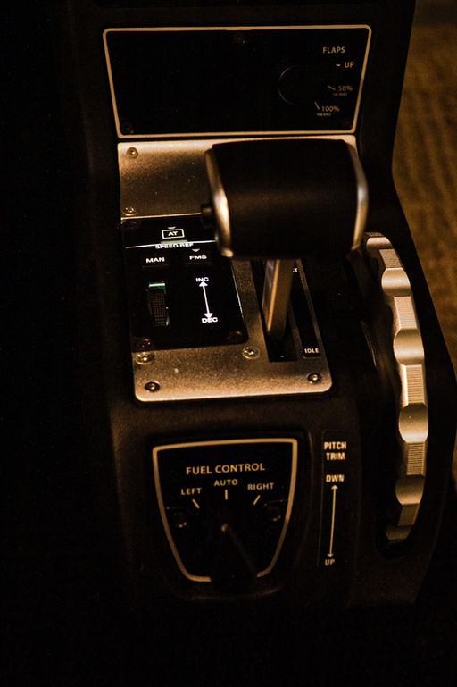 Image of Vectored Approach's state-of-the-art Cirrus Vision Jet flight simulator at their simulator center in Bee Cave, Texas.