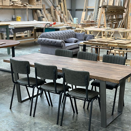 Chunky Metal Dining Table (+ Bench Options)