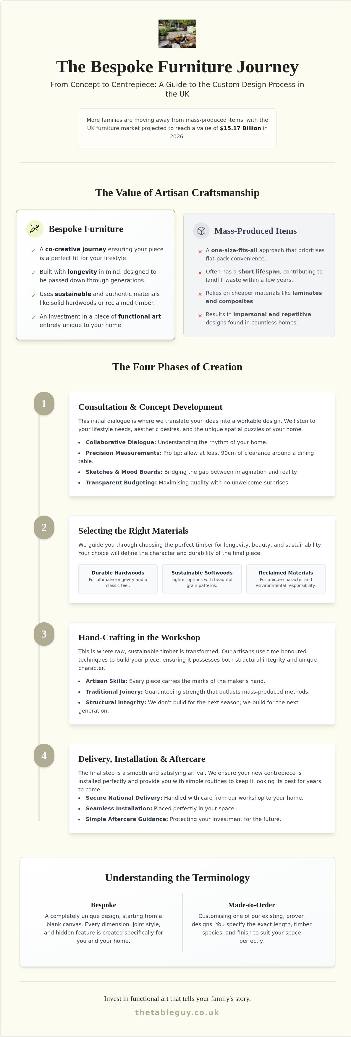Custom furniture design process uk